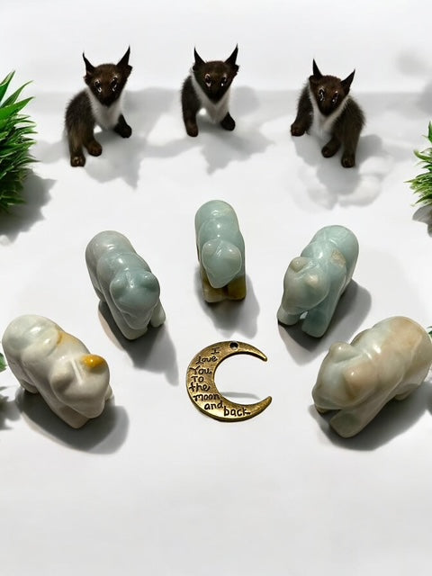 Amazonite Bear Crystal Carving
