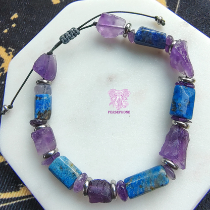 Andromeda: Lapis Lazuli and Amethyst