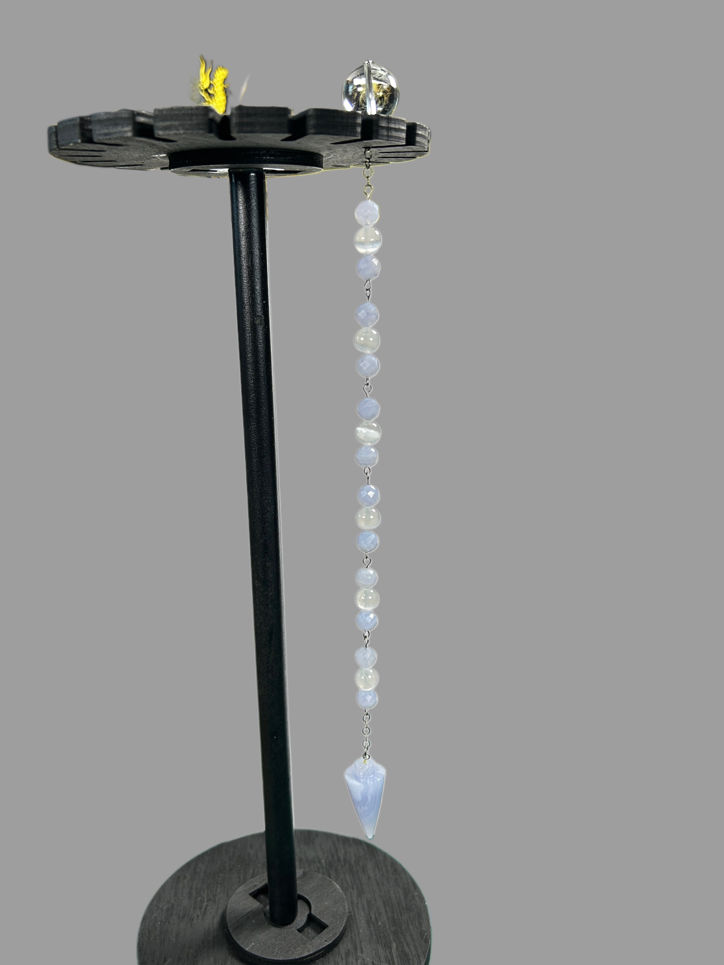 Medium Blue Lace Agate Pendulum w/ Selenite