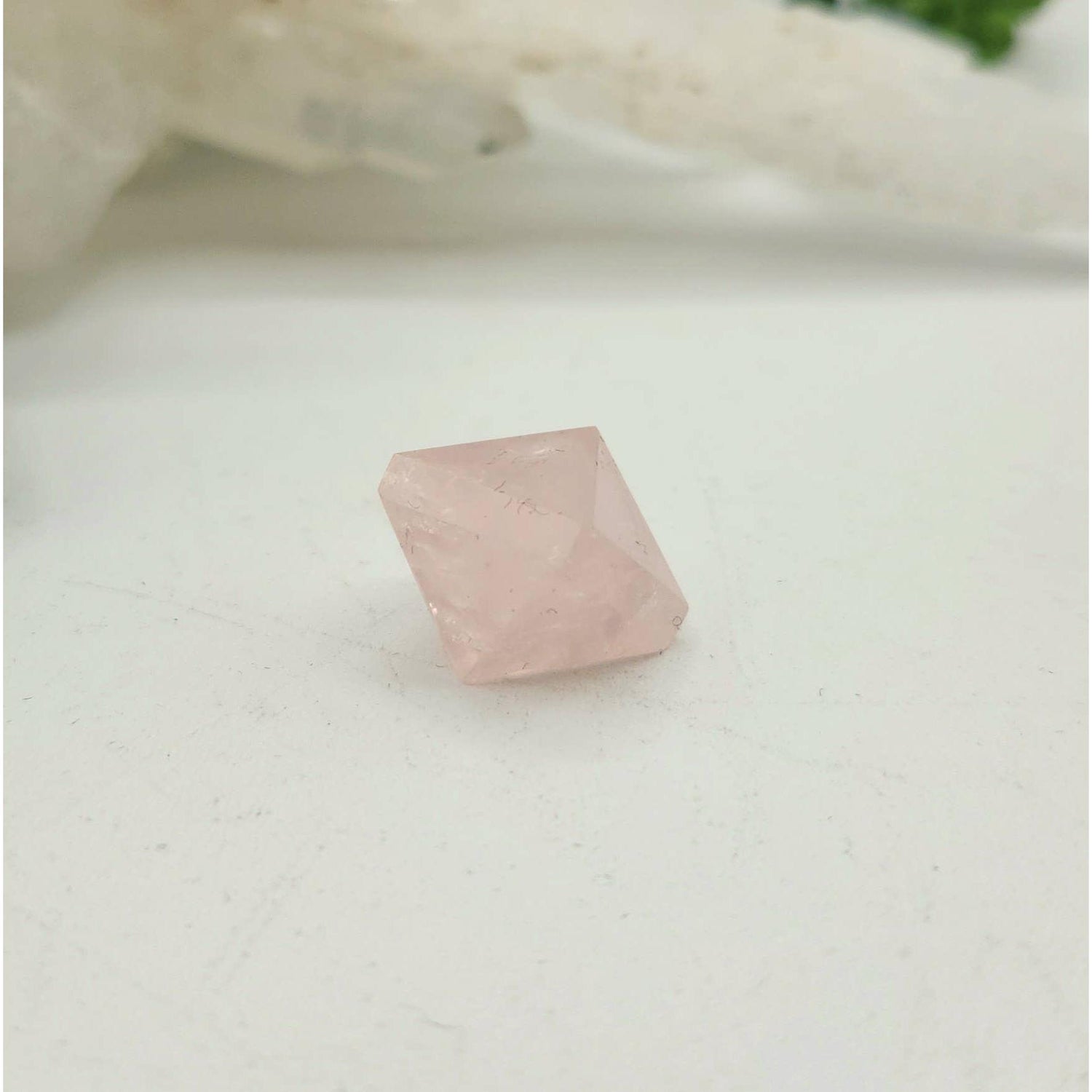 Rose Quartz Sacred Geometry Crystal Set – 7-Piece Platonic Solids + Grid