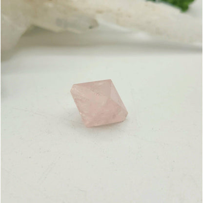 Rose Quartz Sacred Geometry Crystal Set – 7-Piece Platonic Solids + Grid