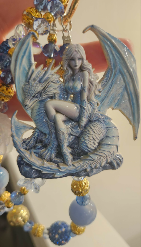 Handbag &amp; Purse Chain - Dragon Rider Blue