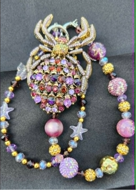 Handbag &amp; Purse Chain - Purple Spider