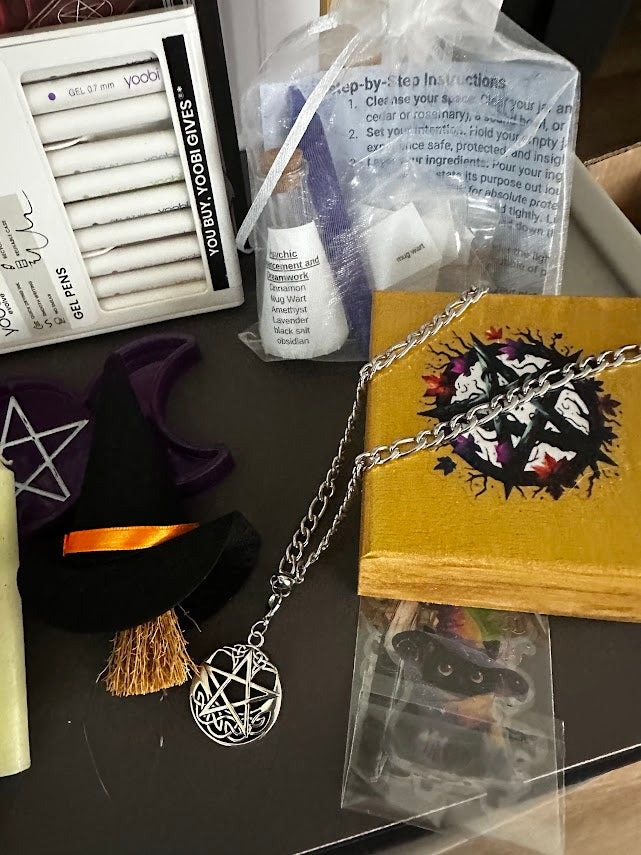 Witchy Boo Basket – Moon Ritual Coloring Book, Spell Jar Kit, Tarot &amp; Charms
