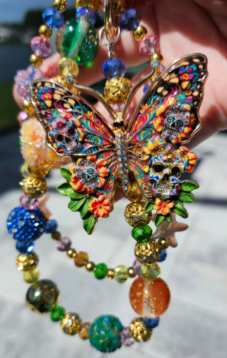 Handbag &amp; Purse Chain - Colorful Sugar Skull