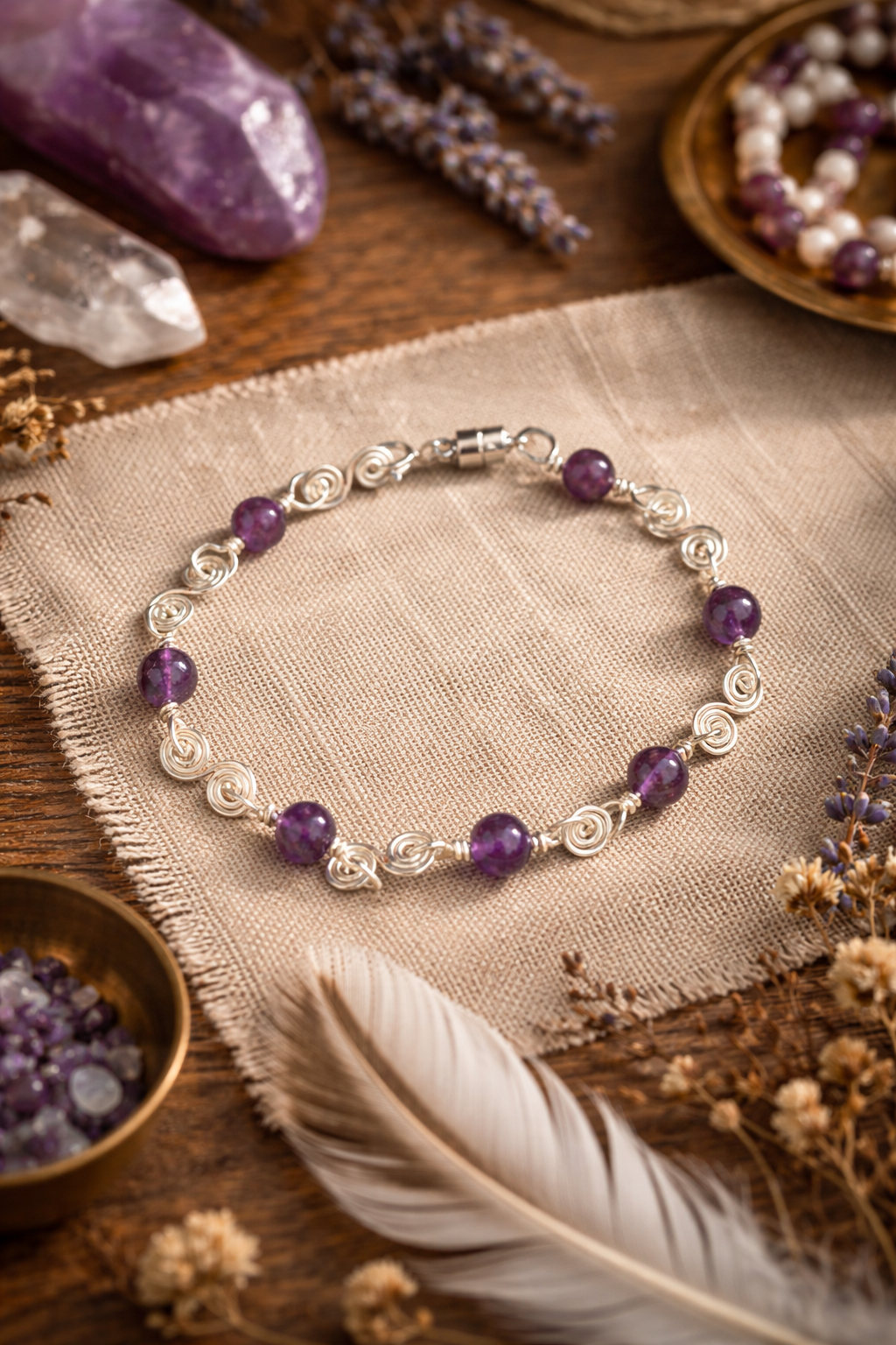 Amethyst Swirl Bracelet
