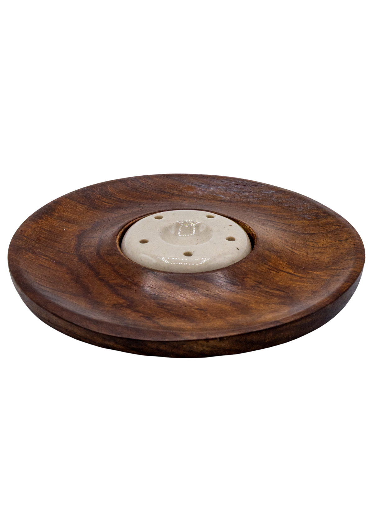 Ceramic &amp; Wood Cone - Stick Incense Burner