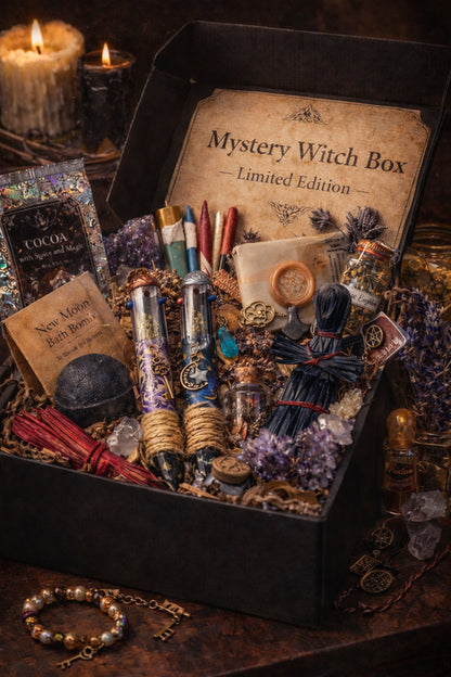 Deluxe Intuitive Witch Box – Personalized Ritual Set | Custom Witchcraft Kit, Crystals, Altar Tools