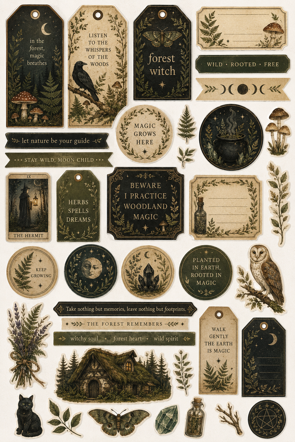 The Paper Witch Collection - Sticker Sheet