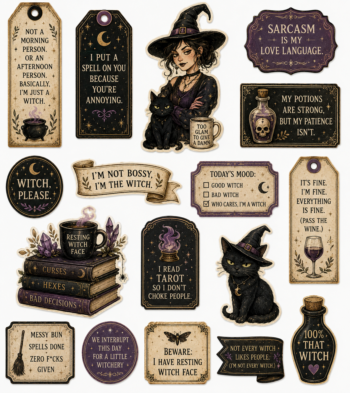 The Paper Witch Collection - Sticker Sheet