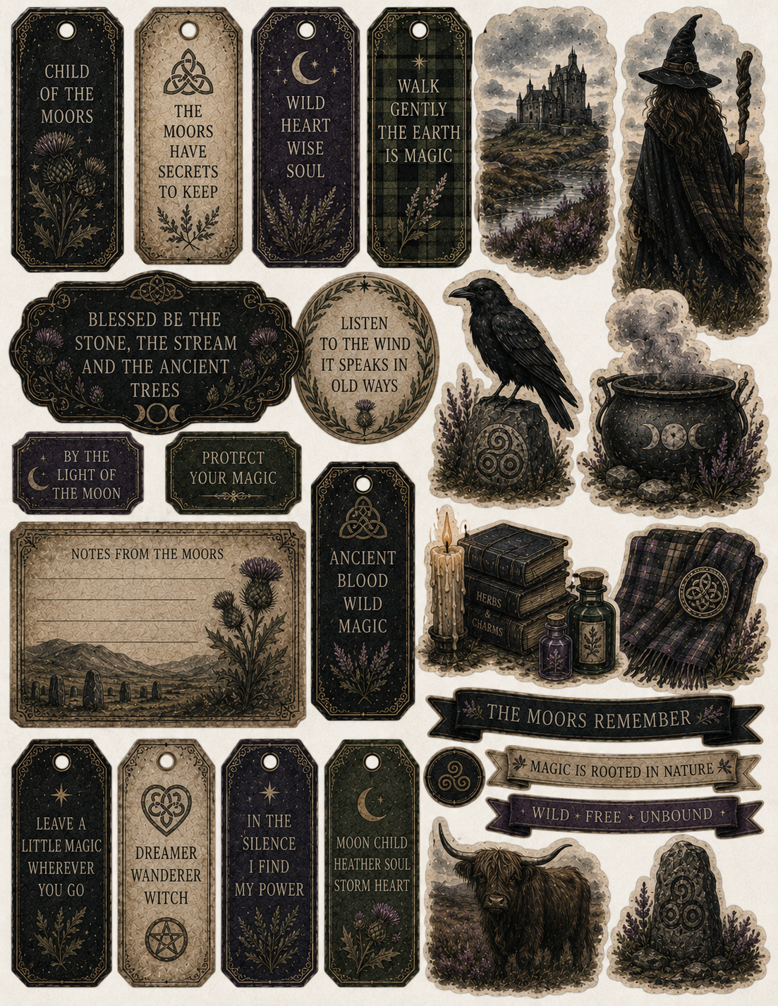 The Paper Witch Collection - Sticker Sheet