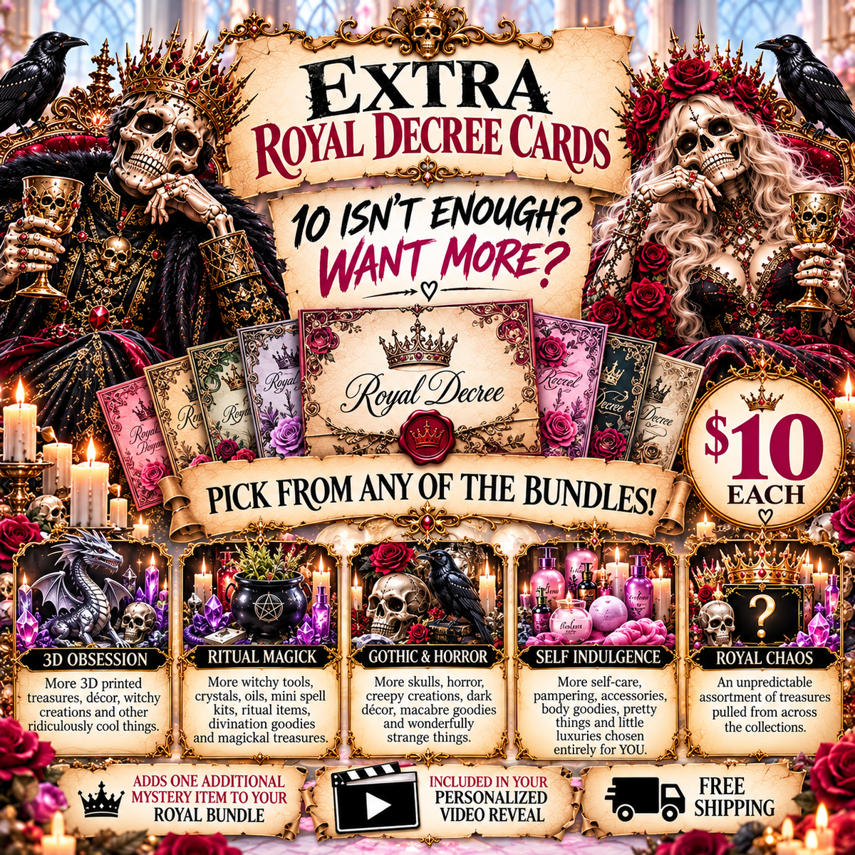 The King &amp; Queen - EXTRA ROYAL DECREE CARDS