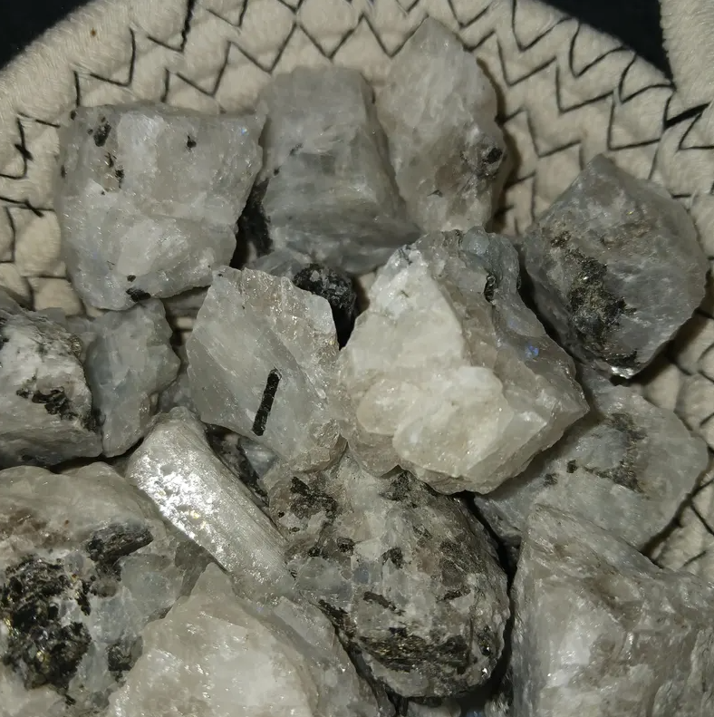 Raw Rainbow Moonstone Crystal, B Grade
