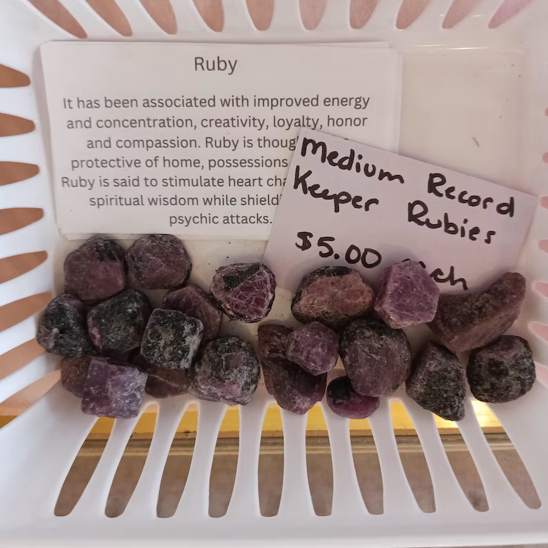 Raw Record Keeper Ruby Crystals - Intuitively Chosen Stones