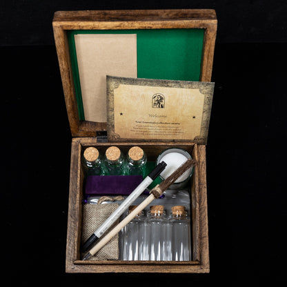 Deluxe Novice Witch Spellcasting Starter Kit with Hardwood Pentacle &amp; “Crystal Eye” Storage Box