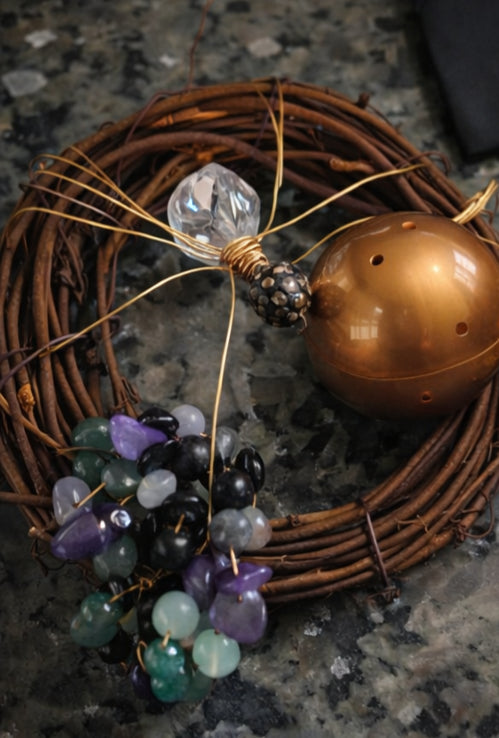 Golden Relic Mystery Capsule – Intuitively Curated Ritual Set | Crystals, Jewelry, Altar Tools