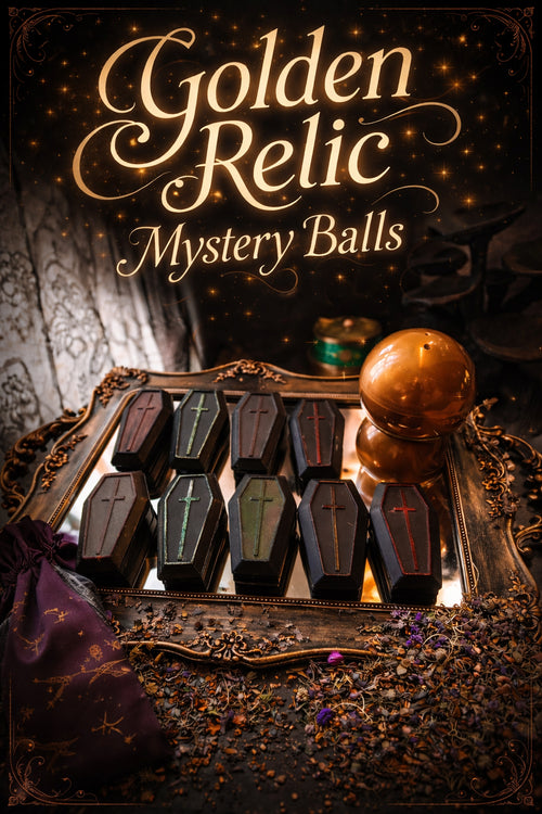 Golden Relic Mystery Capsule – Intuitively Curated Ritual Set | Crystals, Jewelry, Altar Tools