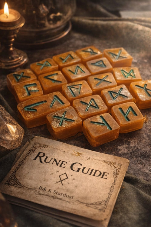 Handmade Rune Set with Guidebook – Beginner Divination Runes | Resin Runes, Witchcraft Tools