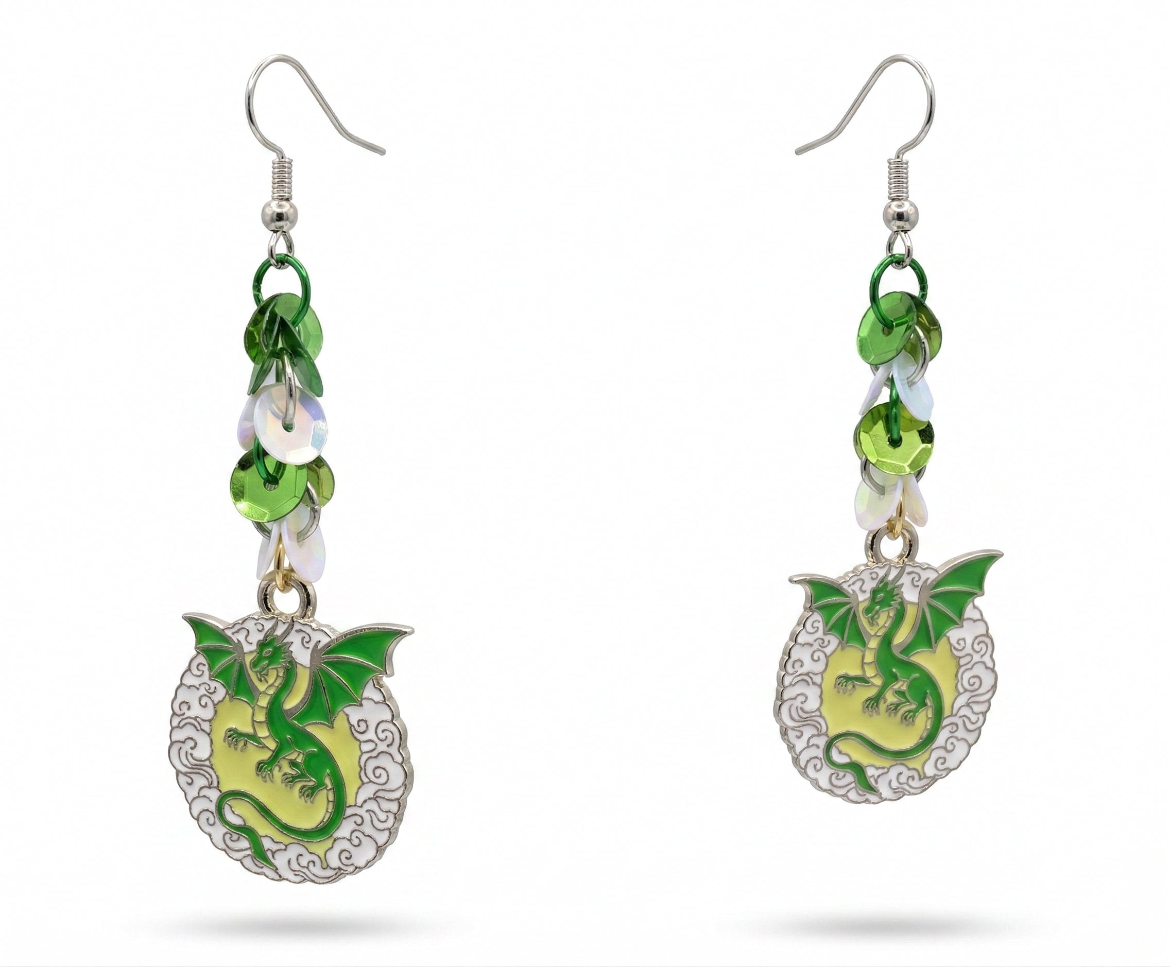 Enchanted Dragon Charm &amp; Earring Set