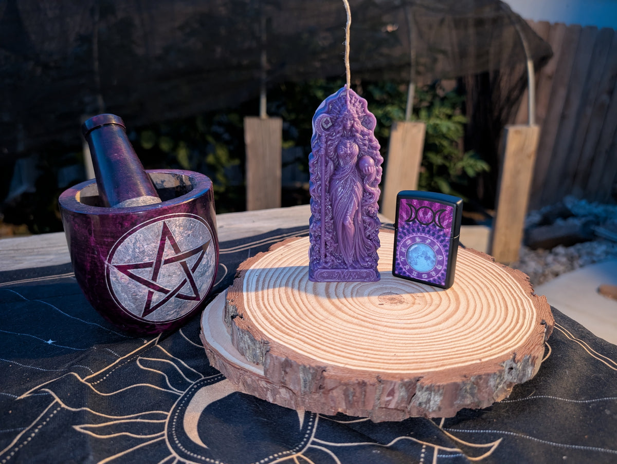 Goddess Nyx Pillar Candle