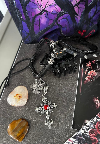 Gothic Raven &amp; Skull Boo Box with Crossbody Bag