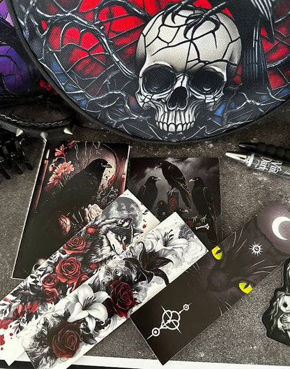 Gothic Raven &amp; Skull Boo Box with Crossbody Bag