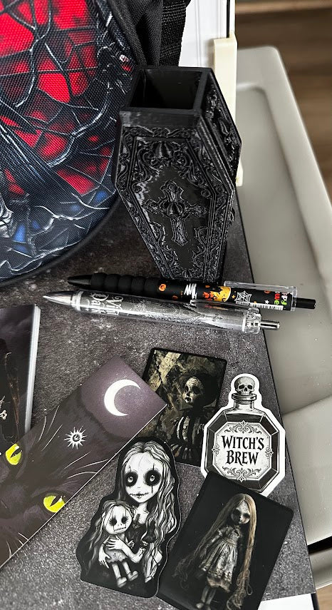 Gothic Raven &amp; Skull Boo Box with Crossbody Bag