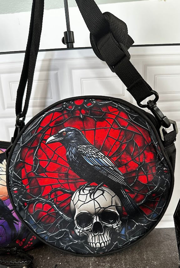 Gothic Raven &amp; Skull Boo Box with Crossbody Bag
