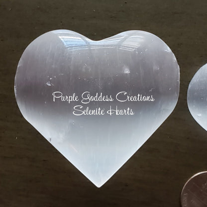 Selenite Puffy Heart: Chakra Cleansing Crystal, Reiki Healing Stone