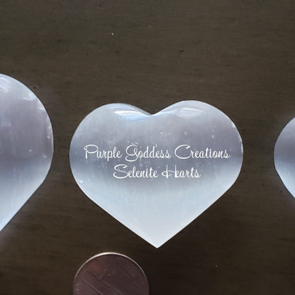 Selenite Puffy Heart: Chakra Cleansing Crystal, Reiki Healing Stone