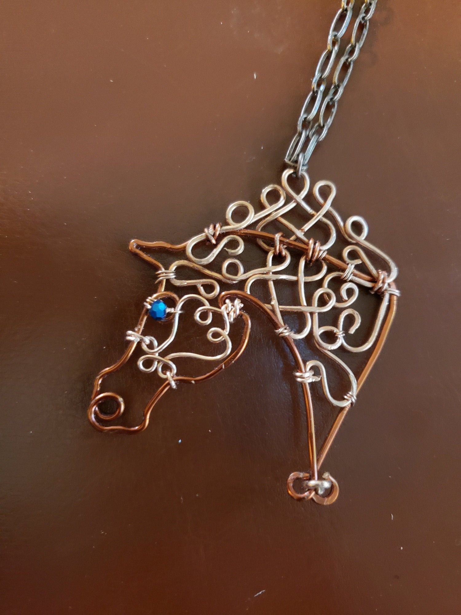 Celtic horse jewelry,horse lover gift, horse necklace jewelry, equestrian trainer gift, fancy scroll horse necklace, trendy boho necklace