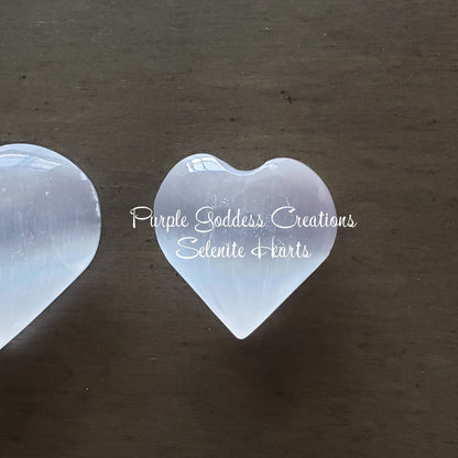 Selenite Puffy Heart: Chakra Cleansing Crystal, Reiki Healing Stone