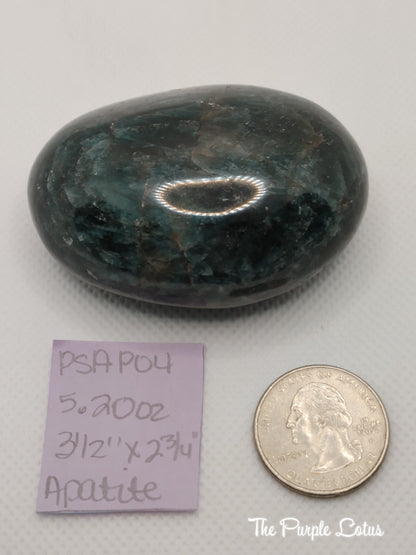 Apatite Palm Stone, Communication and Focus, Public Speaking, Peace, Love, Acceptance (5.20 oz)