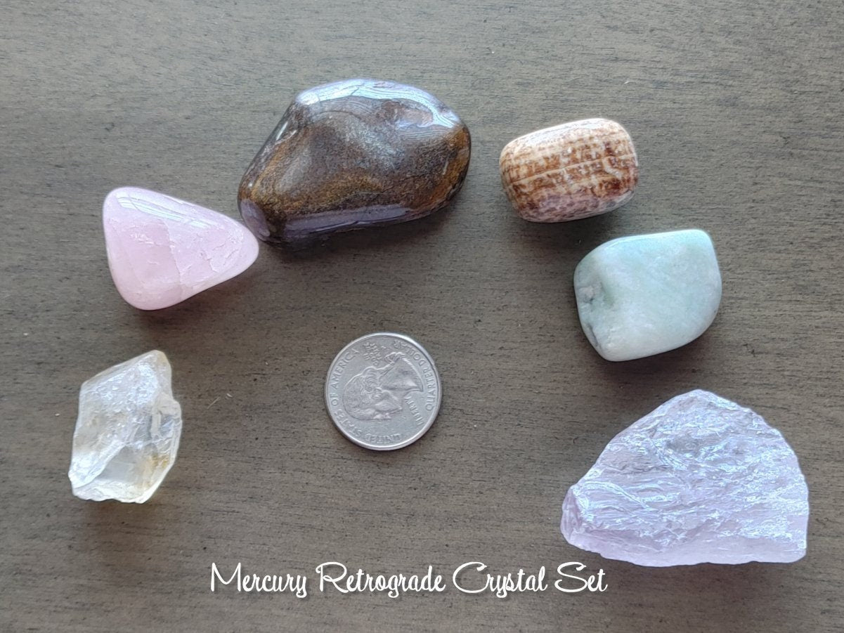 Mercury Retrograde Kit, Retrograde Protection, Mercury Retrograde Crystals, Mercury Retrograde Herbs, Mercury Retrograde Metaphysical Box