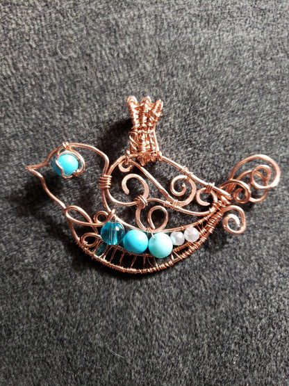 Bird jewelry, bird lover gift, custom necklace jewelry, bird jewelry, copper bluebird necklace, trendy boho necklace, copper songbird