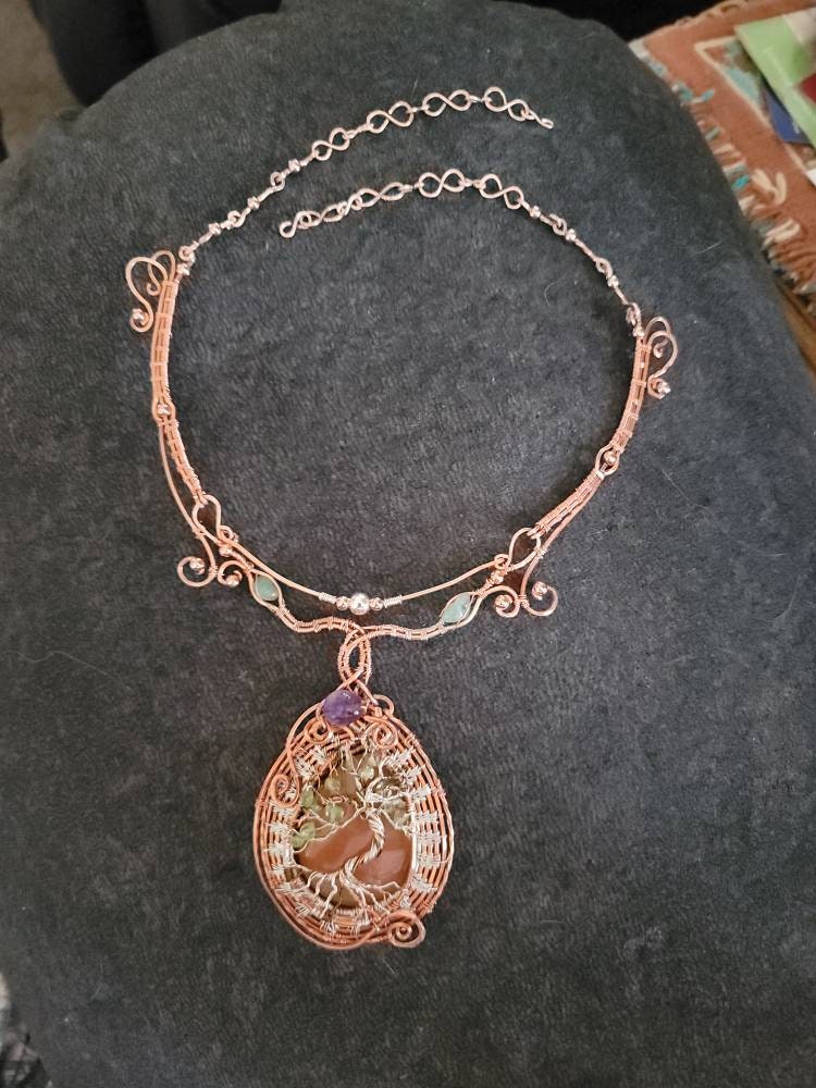 Tree of life necklace, pagan new age wiccan gift, woman girl gift, riual necklace pagan, trendy boho necklace, spiritual gift, sister gift