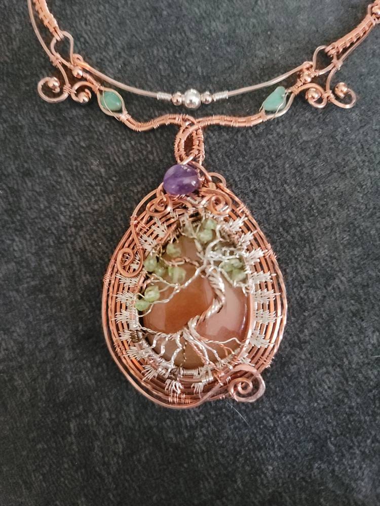 Tree of life necklace, pagan new age wiccan gift, woman girl gift, riual necklace pagan, trendy boho necklace, spiritual gift, sister gift