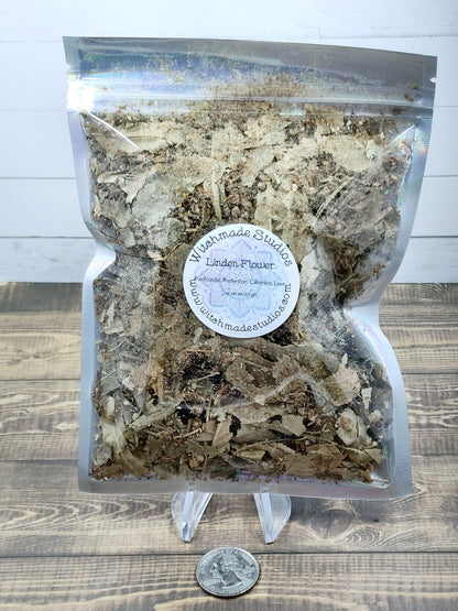 Linden Flower Herb, Purification, Protection, Calmness, Love, Divination, Tranquility, Sleep, Luck  (1 oz)