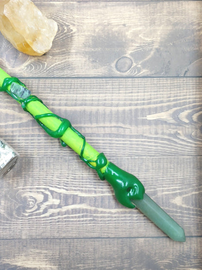 Abundance Witch Wand Set, Citrine Crystal, Prosperity Oil, Money Spell