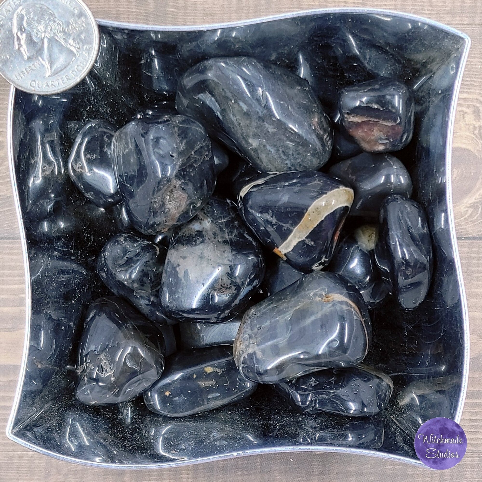 Black Onyx Tumb;ed Crystal, Strength, Stamina, Self Control, Vigor, Self-Confidence, Grief, Happiness, Protection, Endurance, Persistence