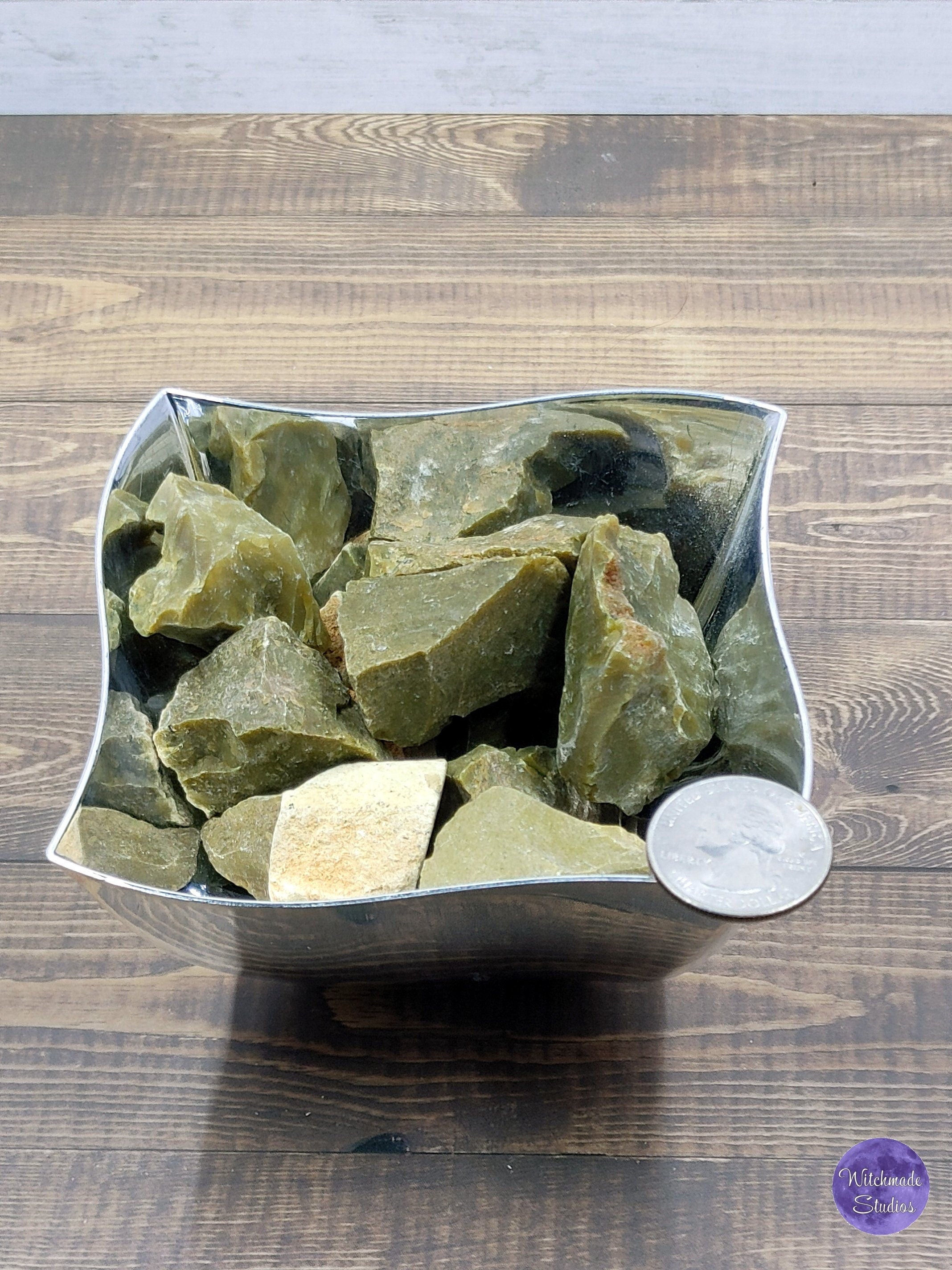 Green Opal Raw Stone, Reiki Chakra Healing Crystal
