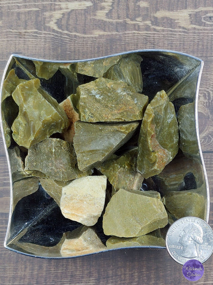 Green Opal Raw Stone, Reiki Chakra Healing Crystal