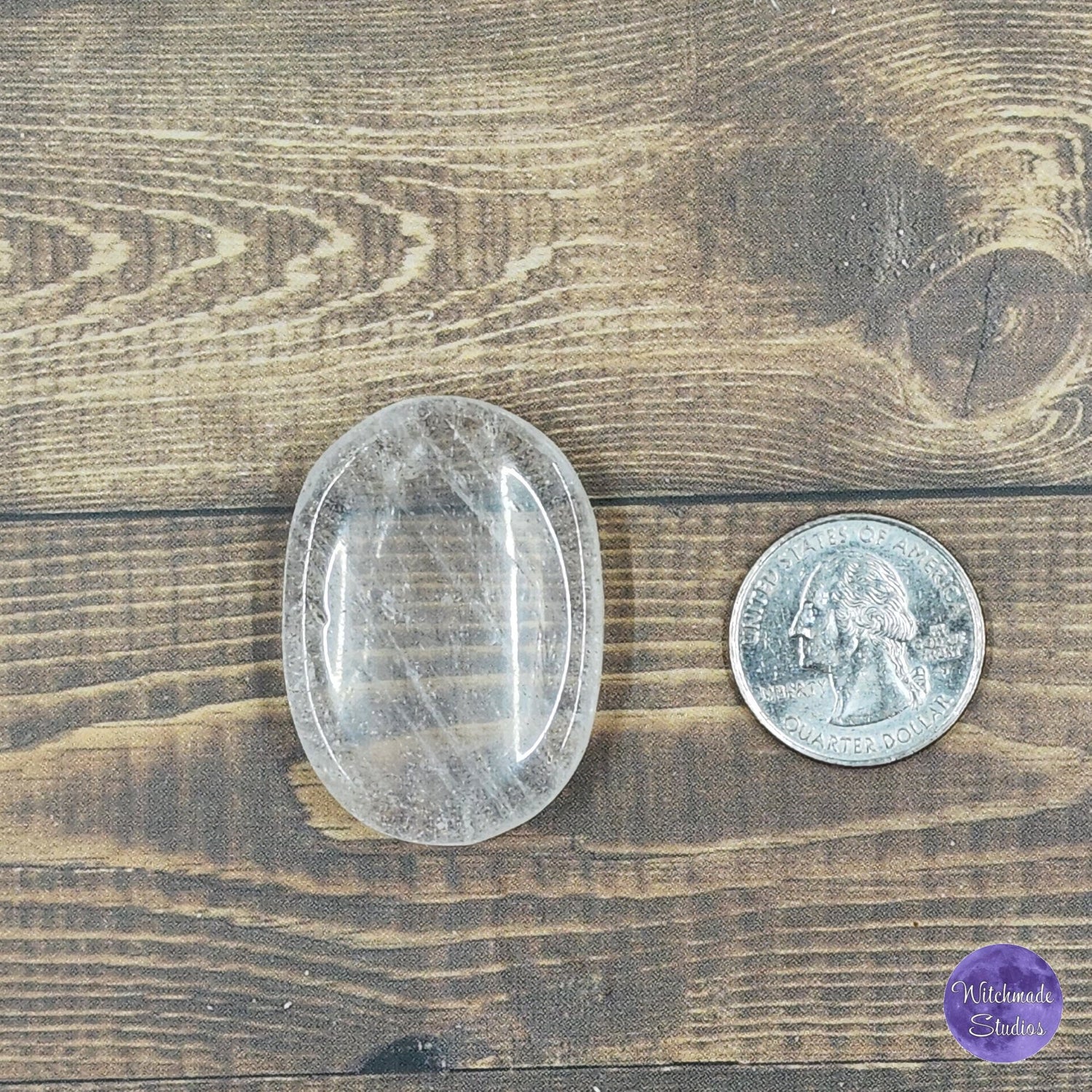 Clear Quartz Crystal Worry Stone, Cleansing, Healing, Amplify Energy, Harmony, Psychic Abilities, Clarity, Calmness, Balance, Concentration