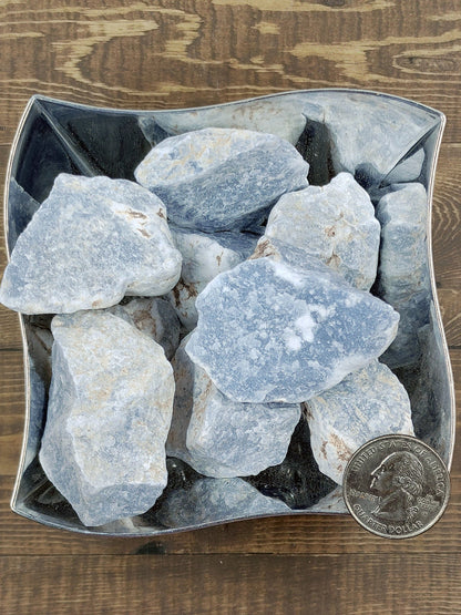 Angelite Raw Crystal, Raise Vibration, Awareness, Love, Balance, Courage, Peace, Soothes, Healing, Spirituality, Communication, Shielding