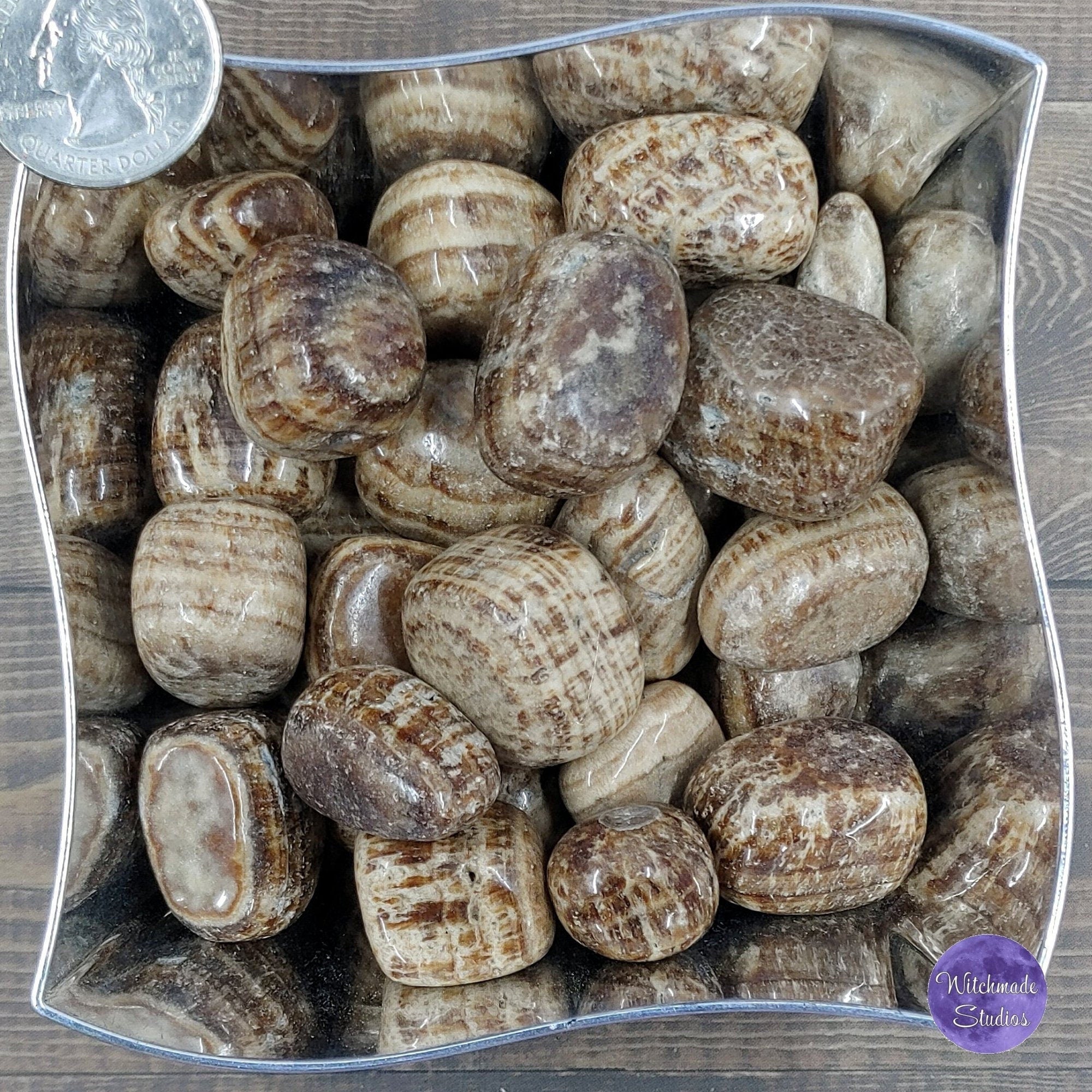 Aragonite Tumbled Crystal, Truth, Emotional Stability, Mental Stability, Understanding, Perception, Grounding, Energy, Stress, Meditation