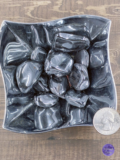 Polished Hematite Stone, Chakra Reiki Healing Crystal