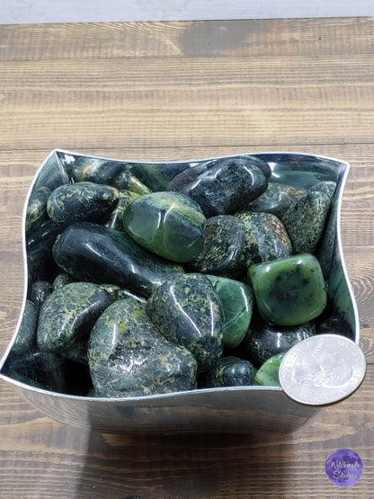Nephrite Jade Tumbles: Polished Natural Healing Crystals
