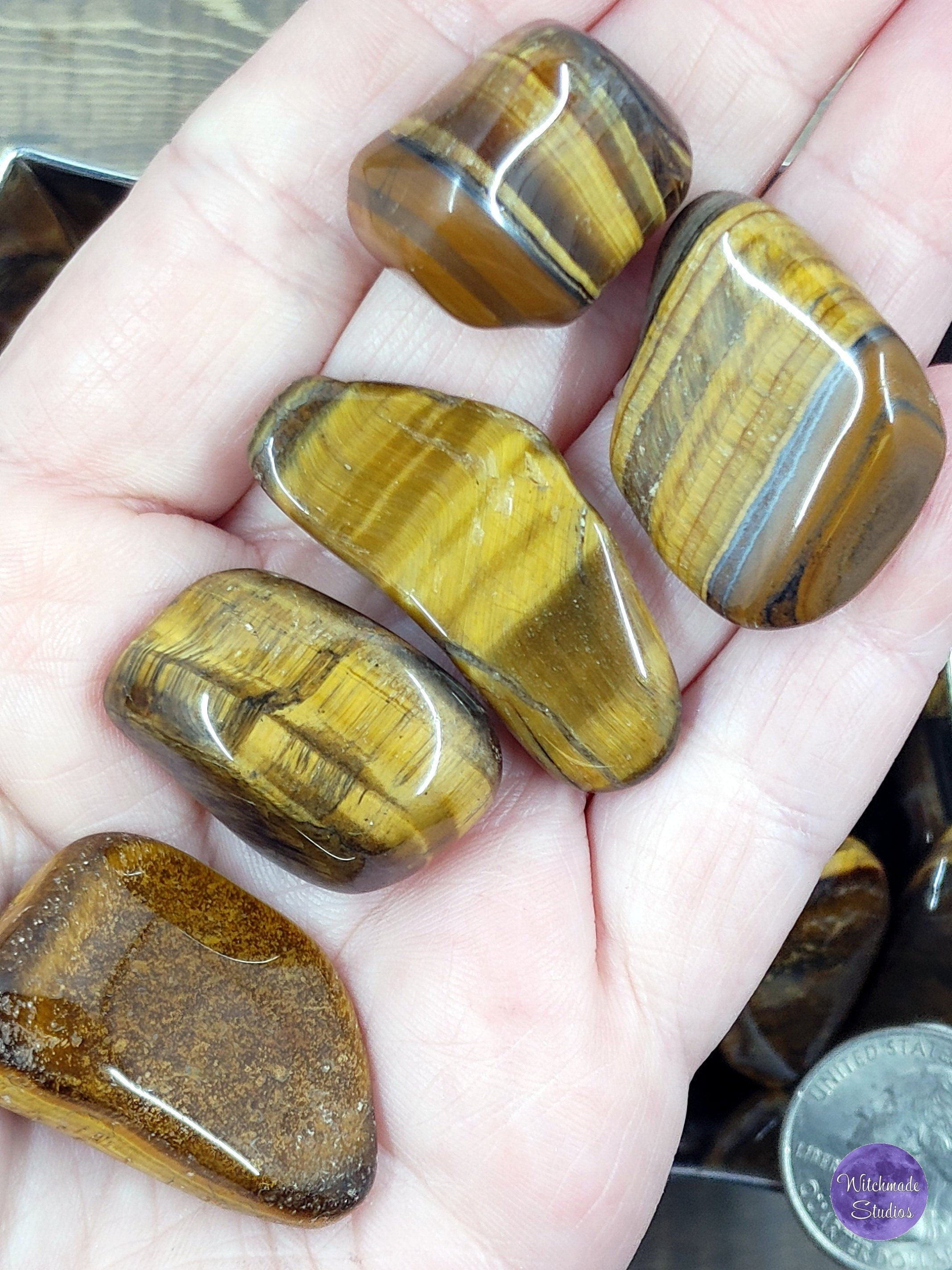 Tiger Eye Polished Stone Specimen, Chakra Reiki Healing Crystal