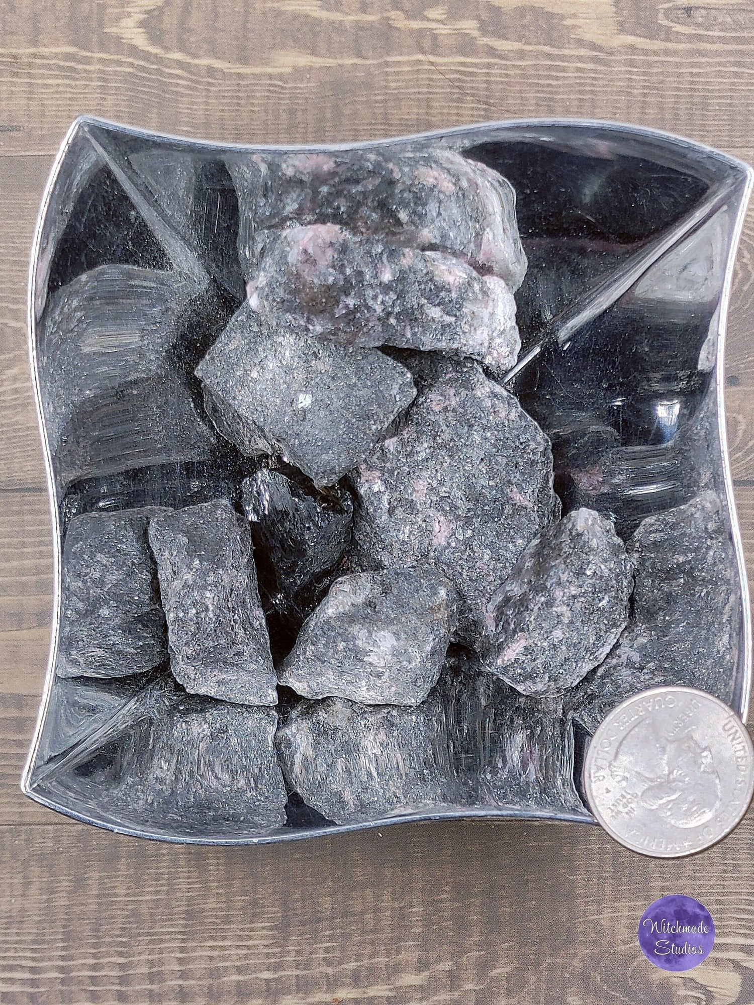 Raw Rhodonite Specimen: Natural Stone, Chakra &amp; Reiki Healing Crystal