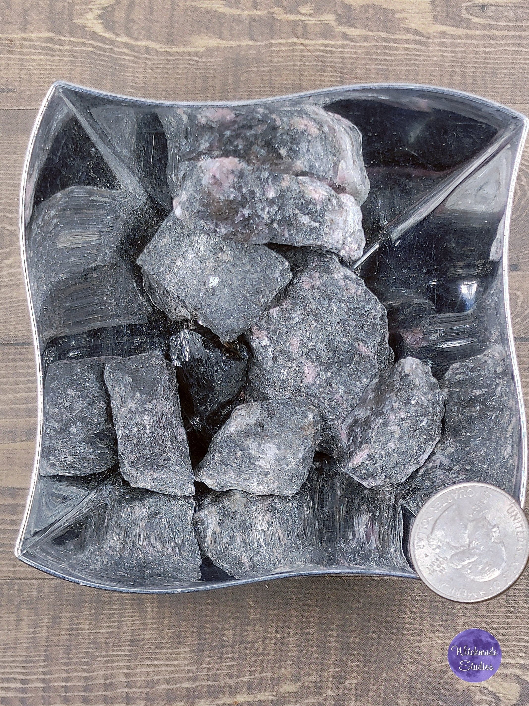 Raw Rhodonite Specimen: Natural Stone, Chakra &amp; Reiki Healing Crystal